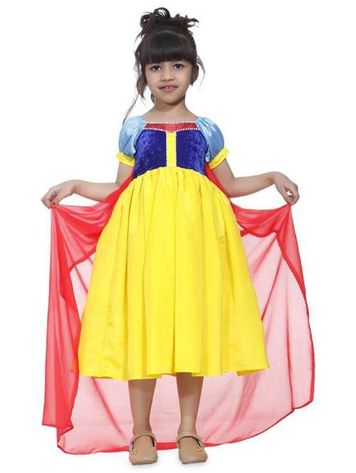 girls square neck puff sleeve frock - 18368426 - Standard Image - 0