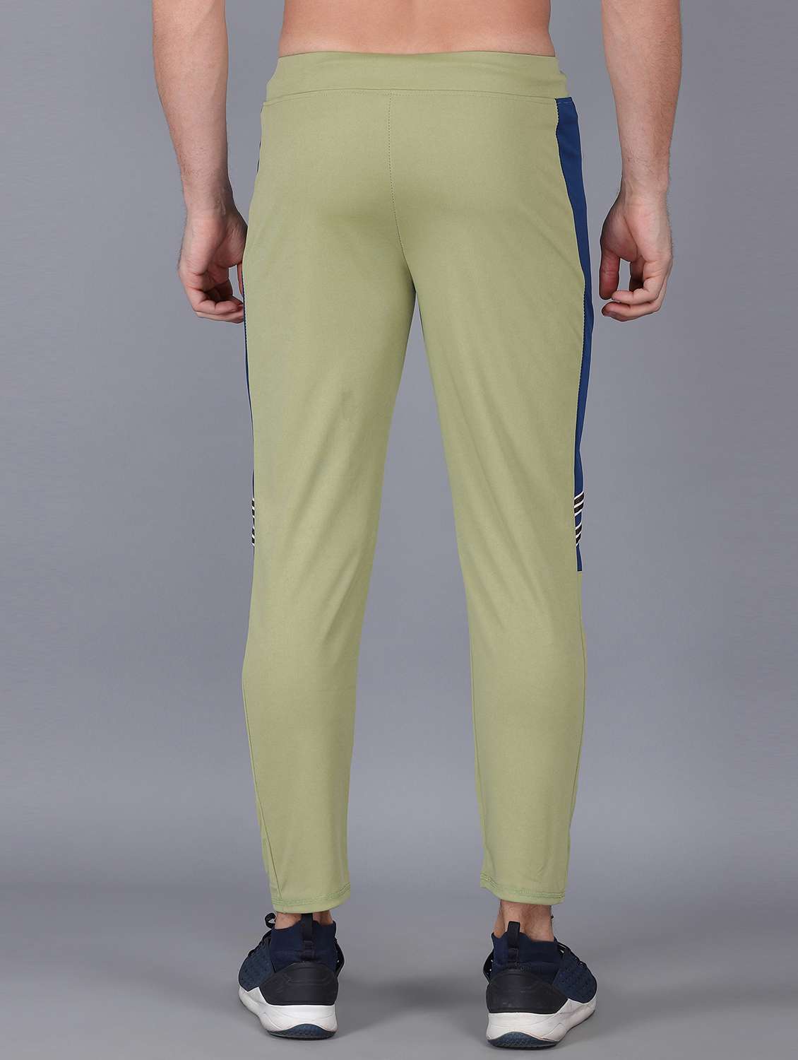 green  color-blocked ankle length track pant - 18368680 -  Standard Image - 2