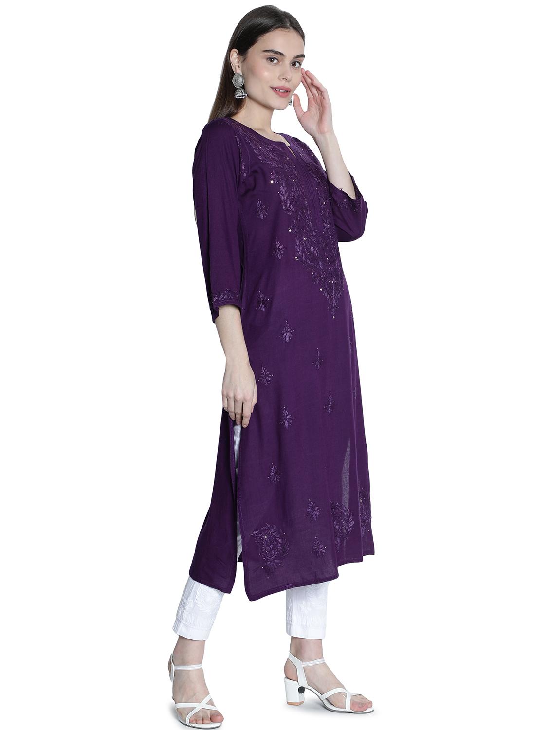 women's straight kurta - 18369014 - Standard Image - 2