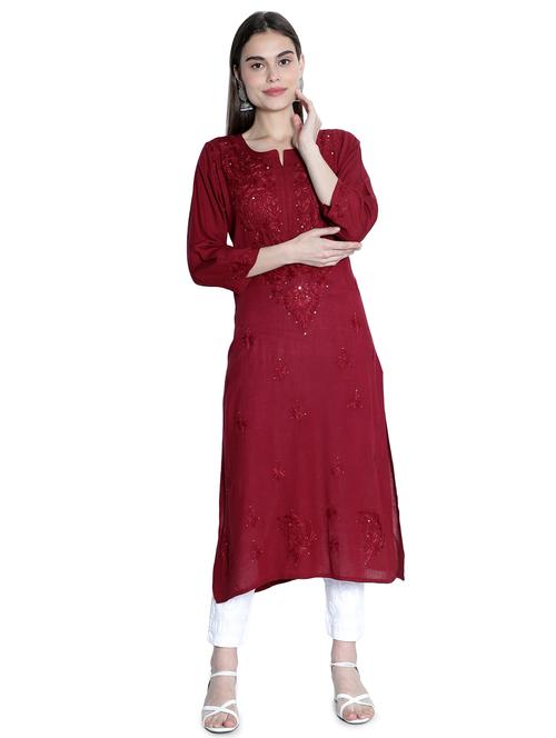 women's straight kurta - 18369018 - Standard Image - 0