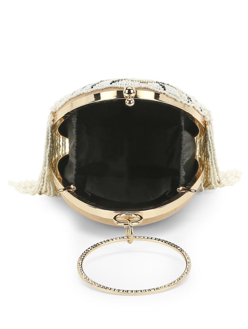 beige embellished box clutch - 18369060 - Standard Image - 2