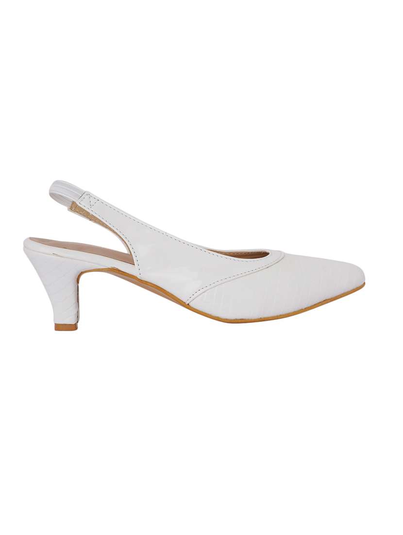 white solid pumps - 18369149 -  Standard Image - 2