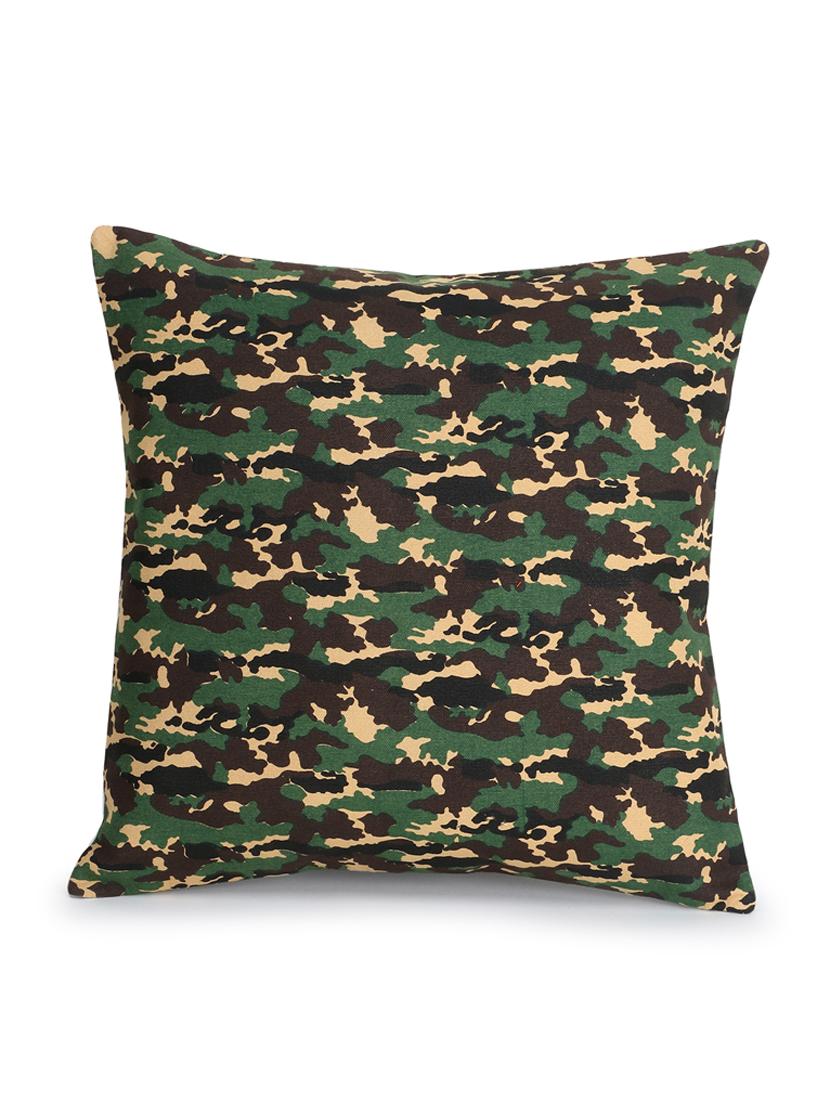 mezposh nomad multi cotton canvas camouflage print cushion cover (16"x16") (set of 2) - 18369310 - Standard Image - 2