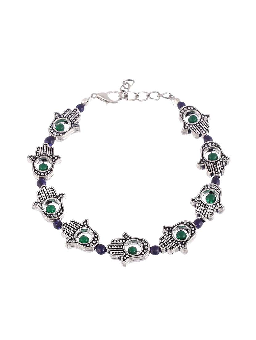 silver hamsa cetic anklet