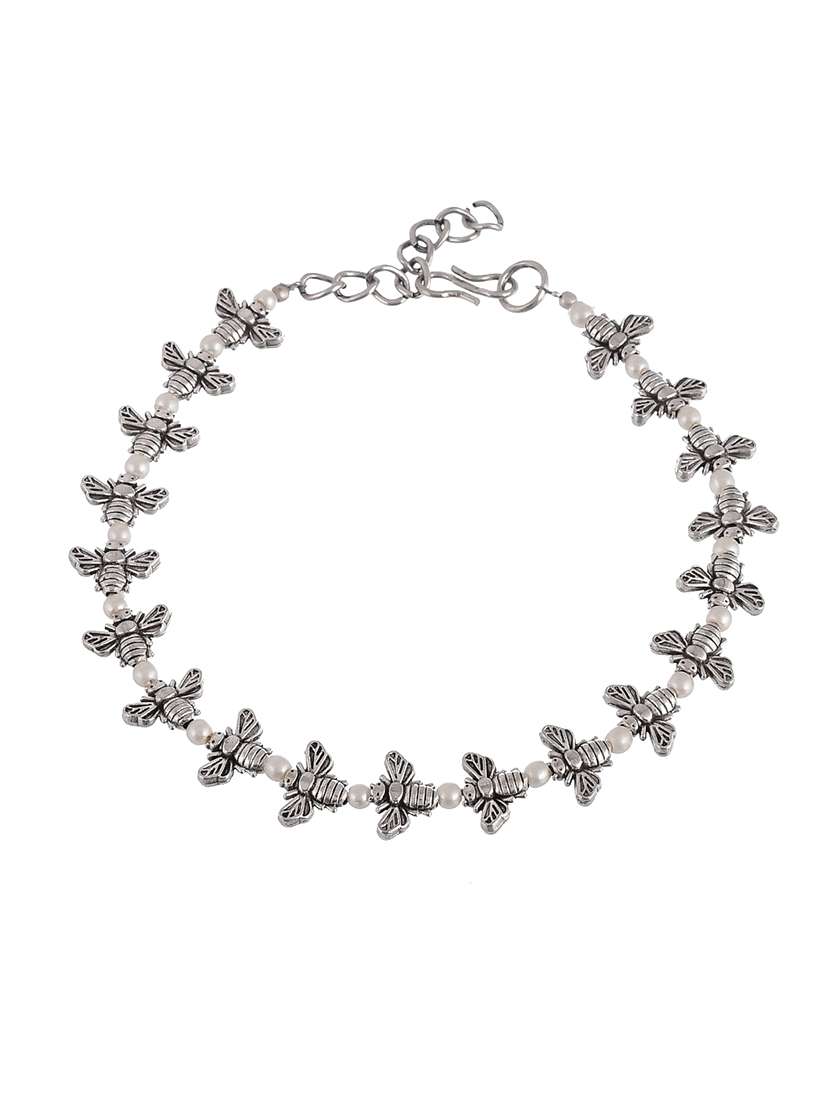silver honeybee western anklets - 18369881 - Standard Image - 2