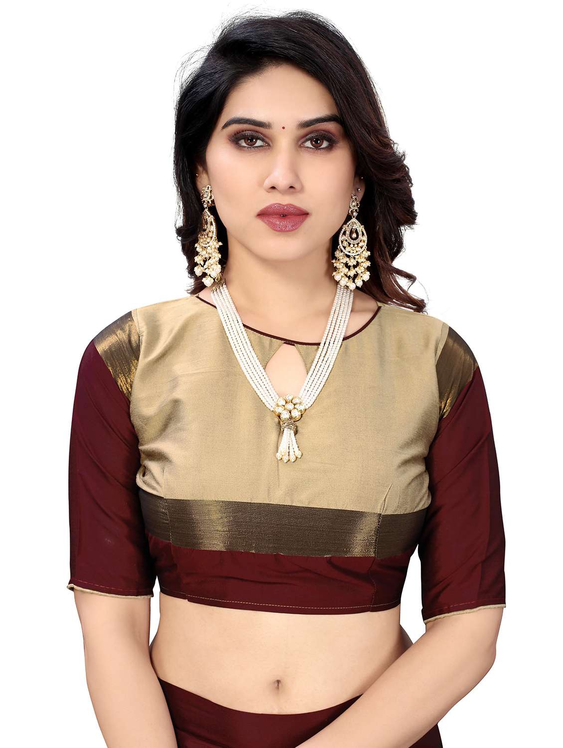 cream cotton silk embroidered saree with blouse - 18370341 - Standard Image - 2
