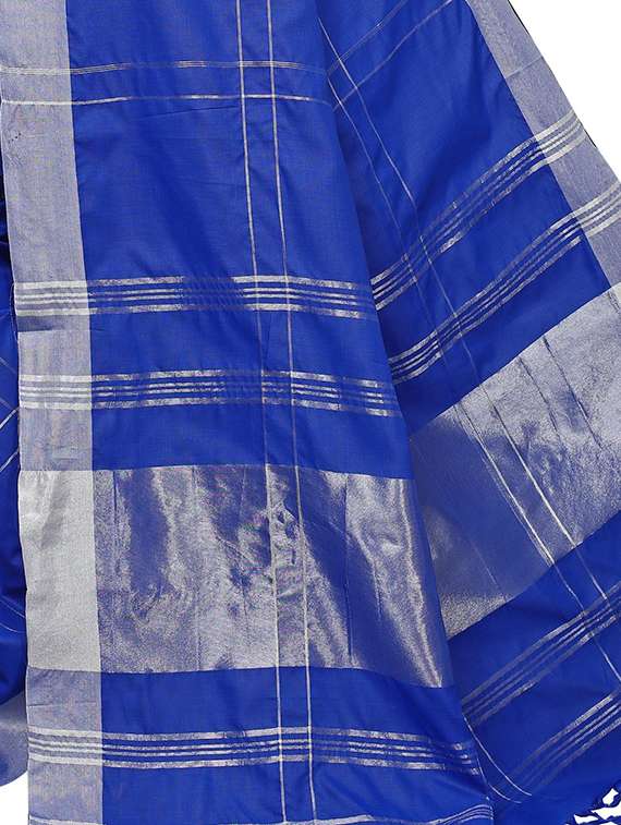 blue cotton saree with blouse - 18370701 -  Standard Image - 2