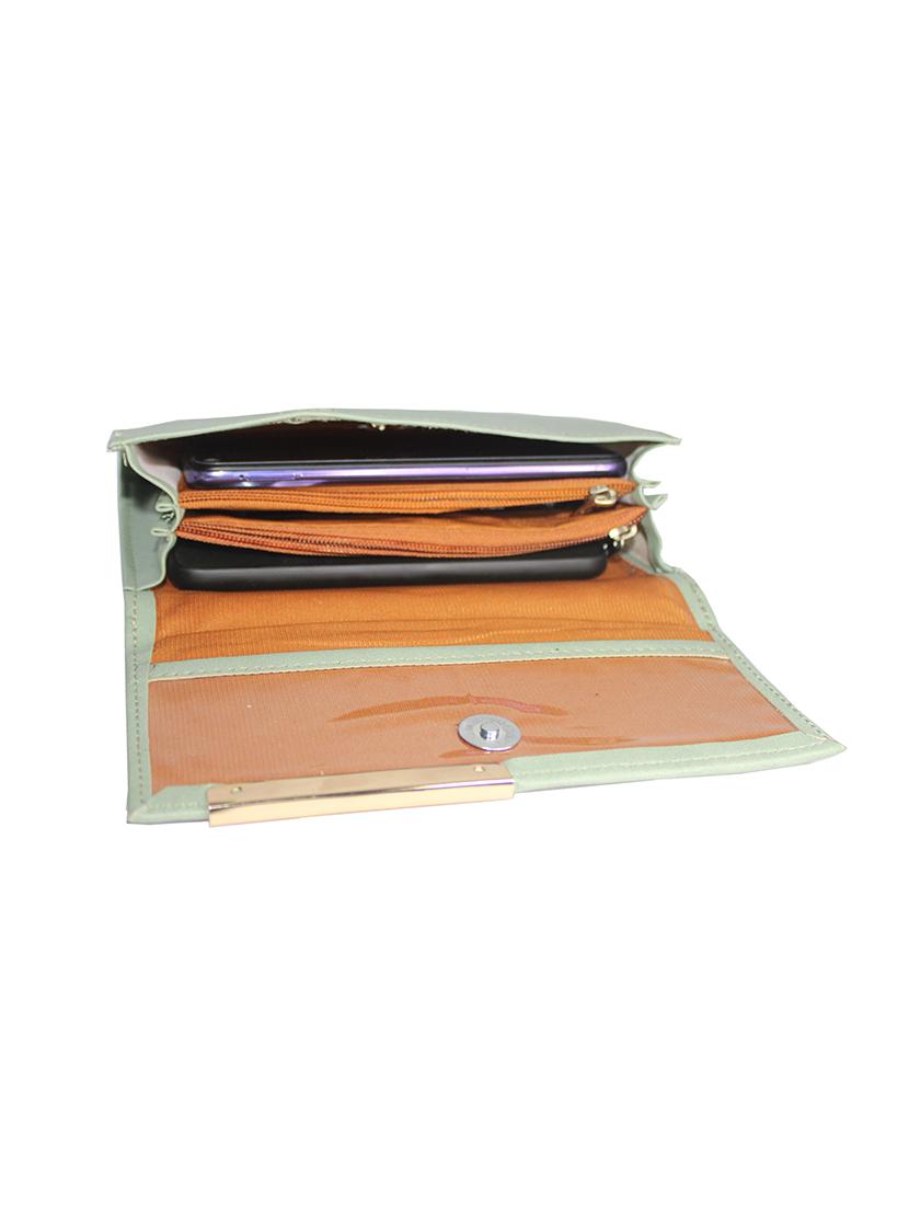 green solid regular wallet - 18370760 - Standard Image - 2