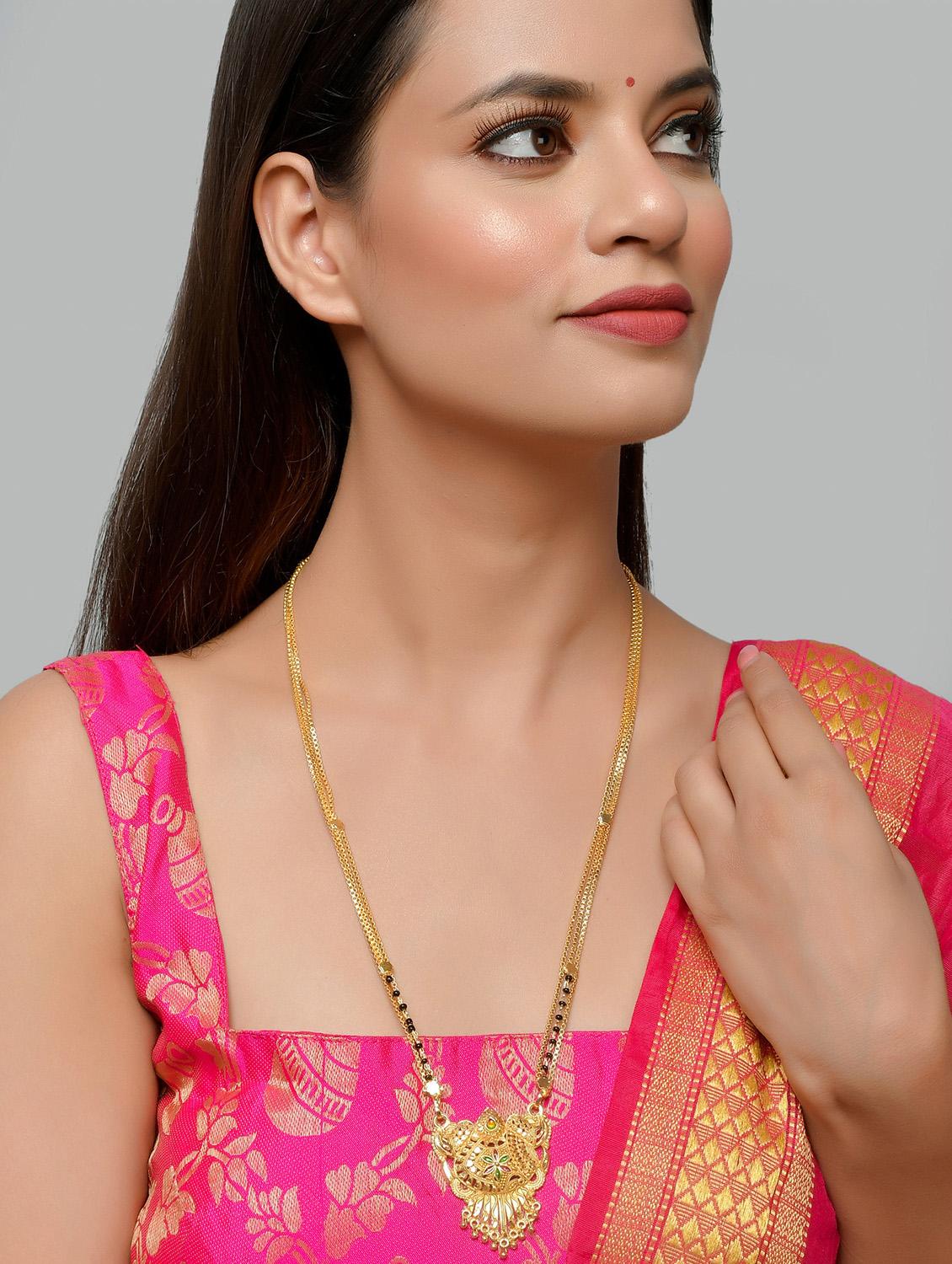 gold metal mangalsutra - 18370864 - Standard Image - 2