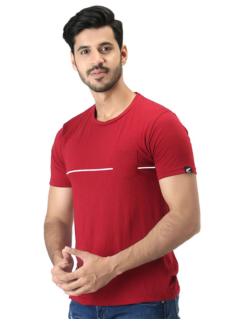 men taped short sleeves t-shirt