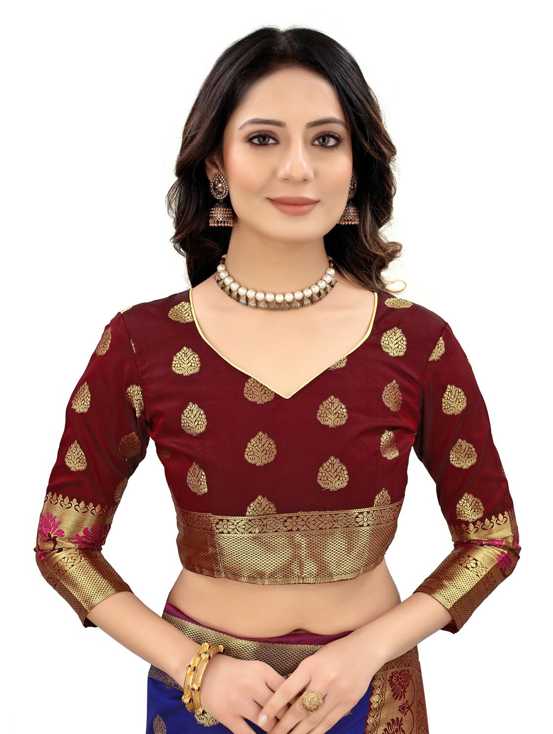 green art silk kanjivaram saree with blouse - 18371254 - Standard Image - 2