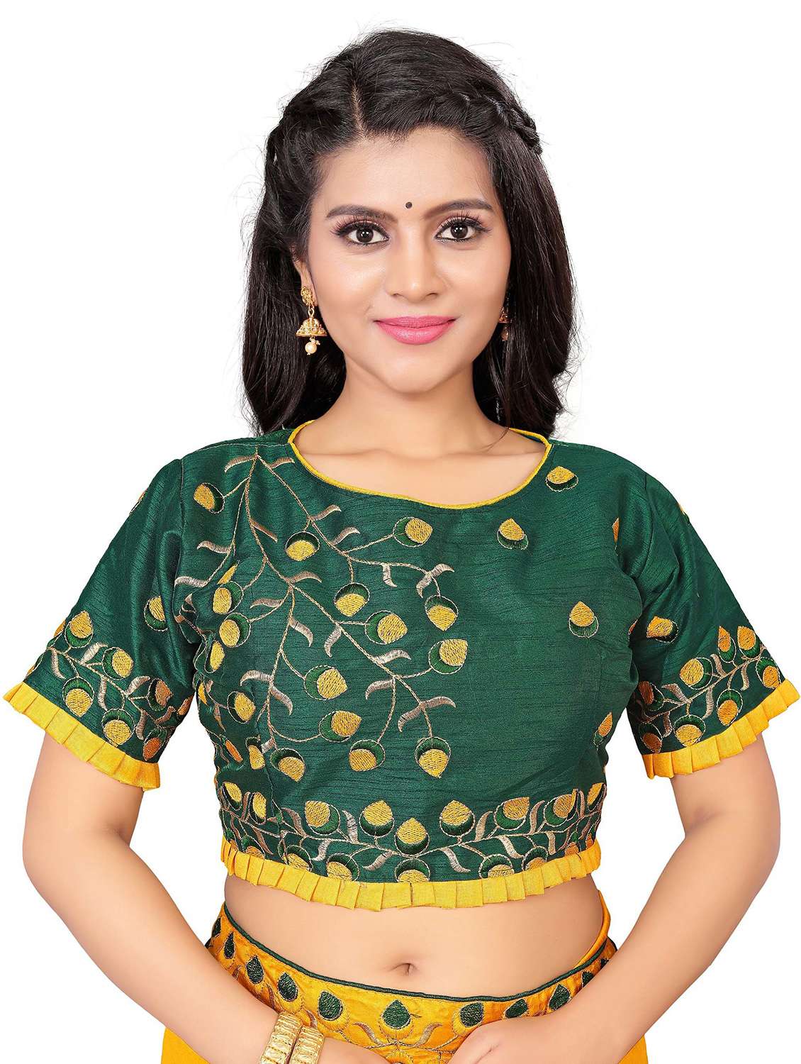 yellow bordered saree - 18371291 - Standard Image - 2