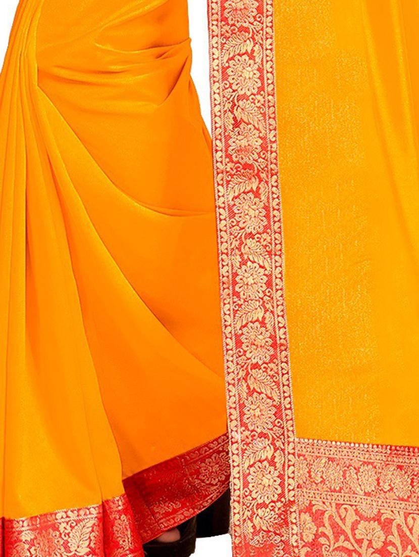 yellow bordered saree - 18371500 - Standard Image - 2