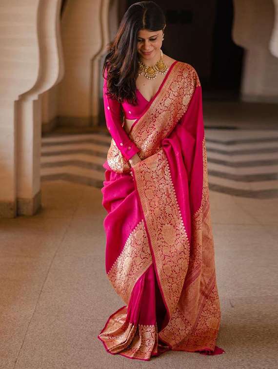 women's banarasi saree with blouse