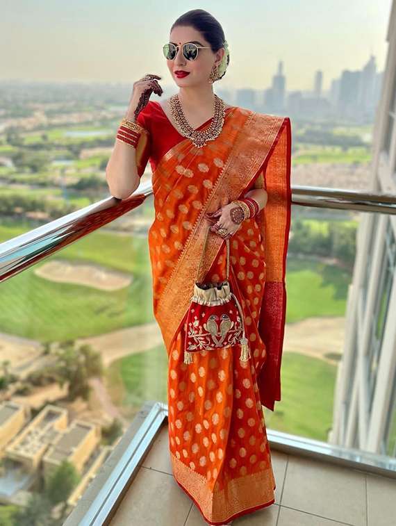 women's banarasi saree with blouse