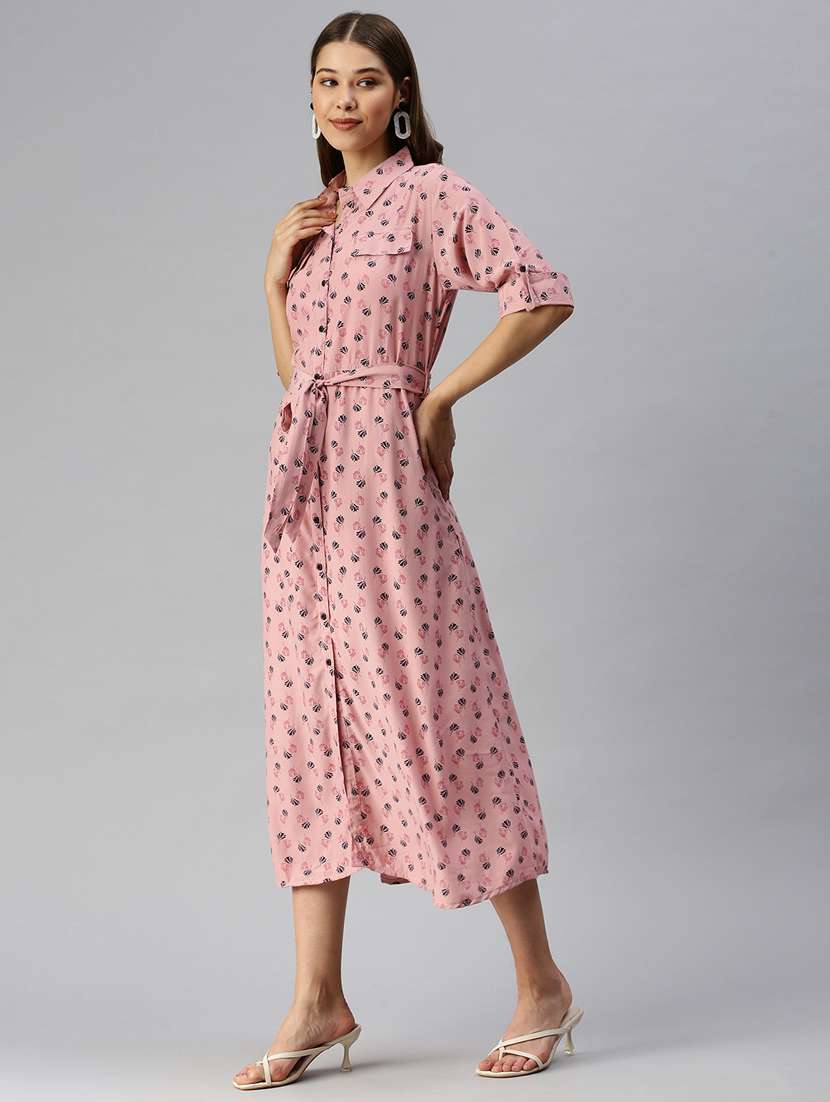 women's shirt printed dress - 18372142 -  Standard Image - 2