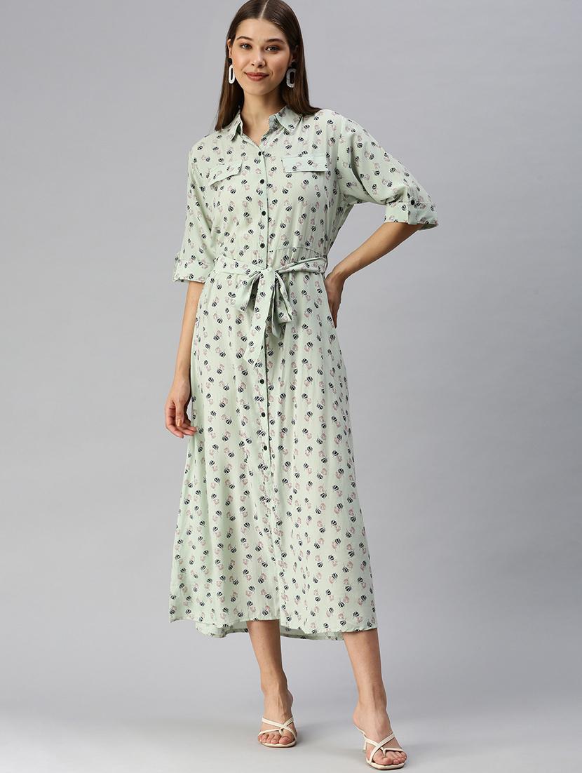 women's shirt printed dress
