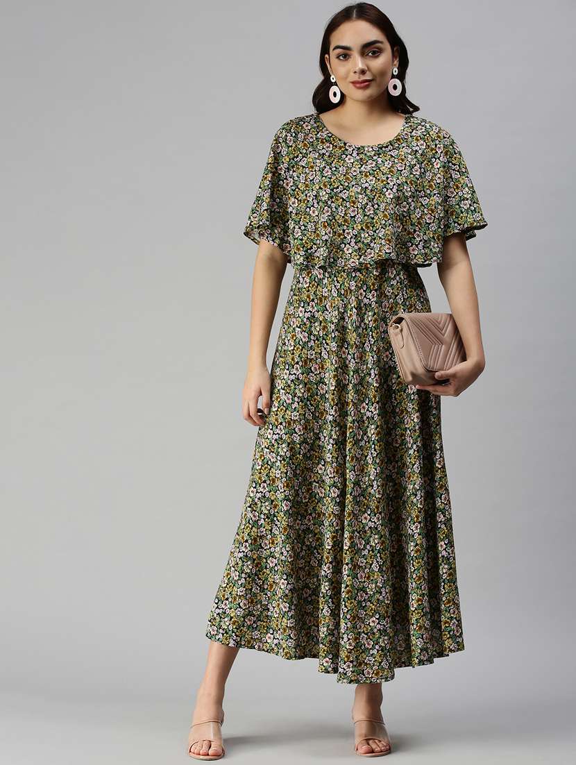 women's ruffle floral dress