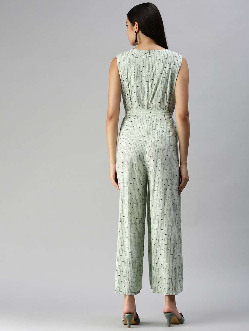 sleeveless printed full leg jumpsuit - 18372209 -  Standard Image - 2