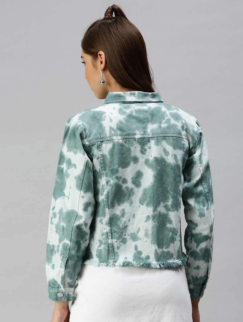 frayed hem tie & dye summer jacket - 18372231 -  Standard Image - 2