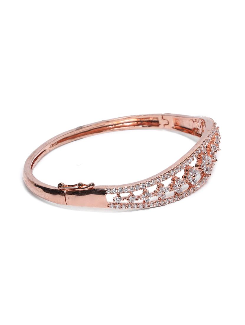 rose gold-plated american diamond studded bracelet - 18372318 - Standard Image - 2