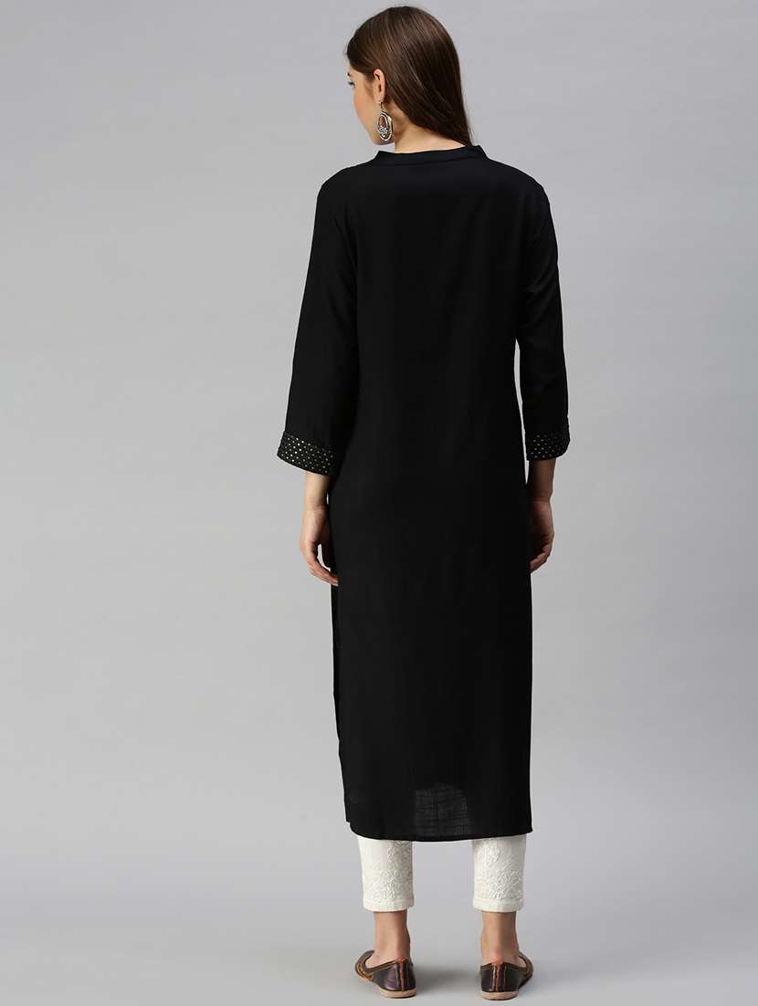 women's straight kurta - 18372796 -  Standard Image - 2