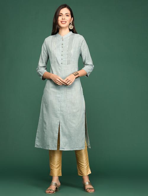 women's front slit kurta - 18372799 -  Standard Image - 0