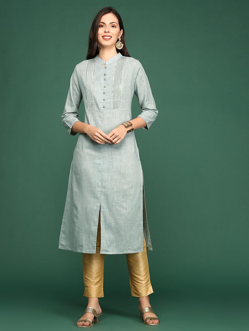 women's front slit kurta - 18372799 -  Zoom Image - 0