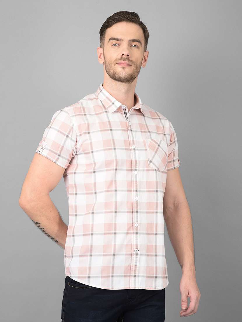 pink checkered casual shirt - 18373019 -  Standard Image - 2