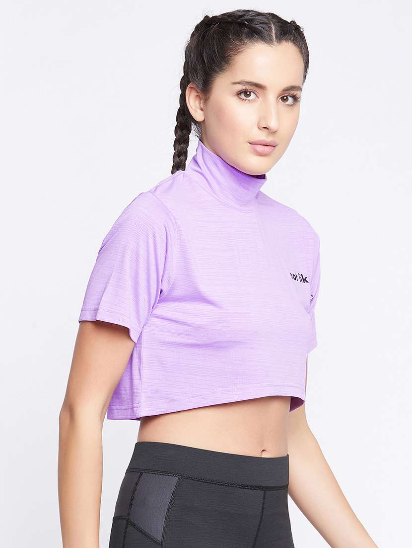 women's crop turtle neck t-shirt - 18373080 -  Standard Image - 2