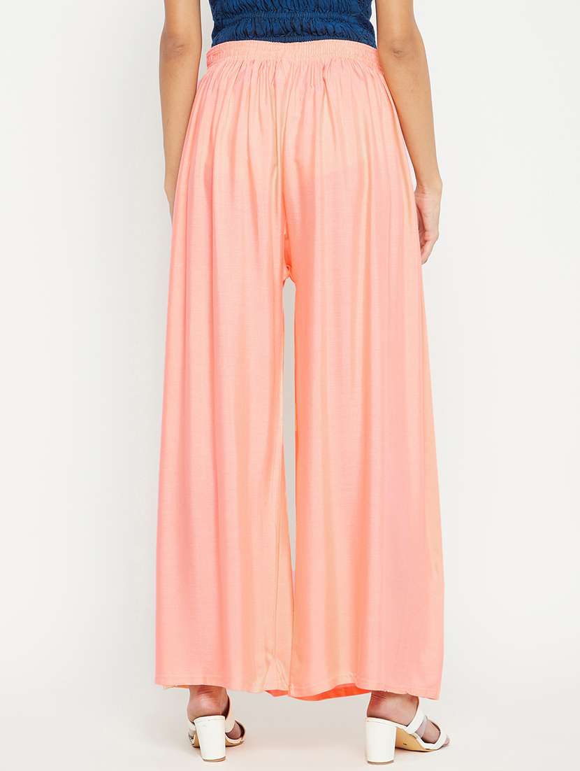 mid rise solid flared palazzo - 18373746 -  Standard Image - 2