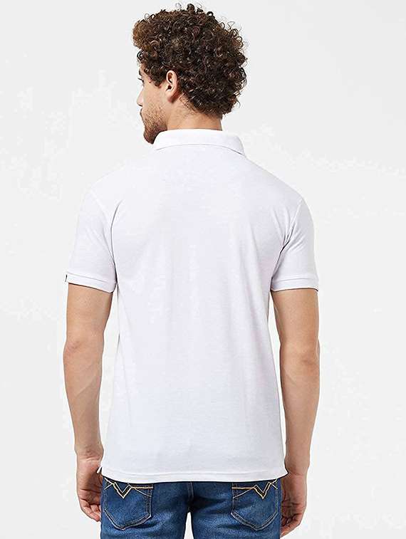 men white regular fit solid polo t-shirt - 18374680 -  Standard Image - 2