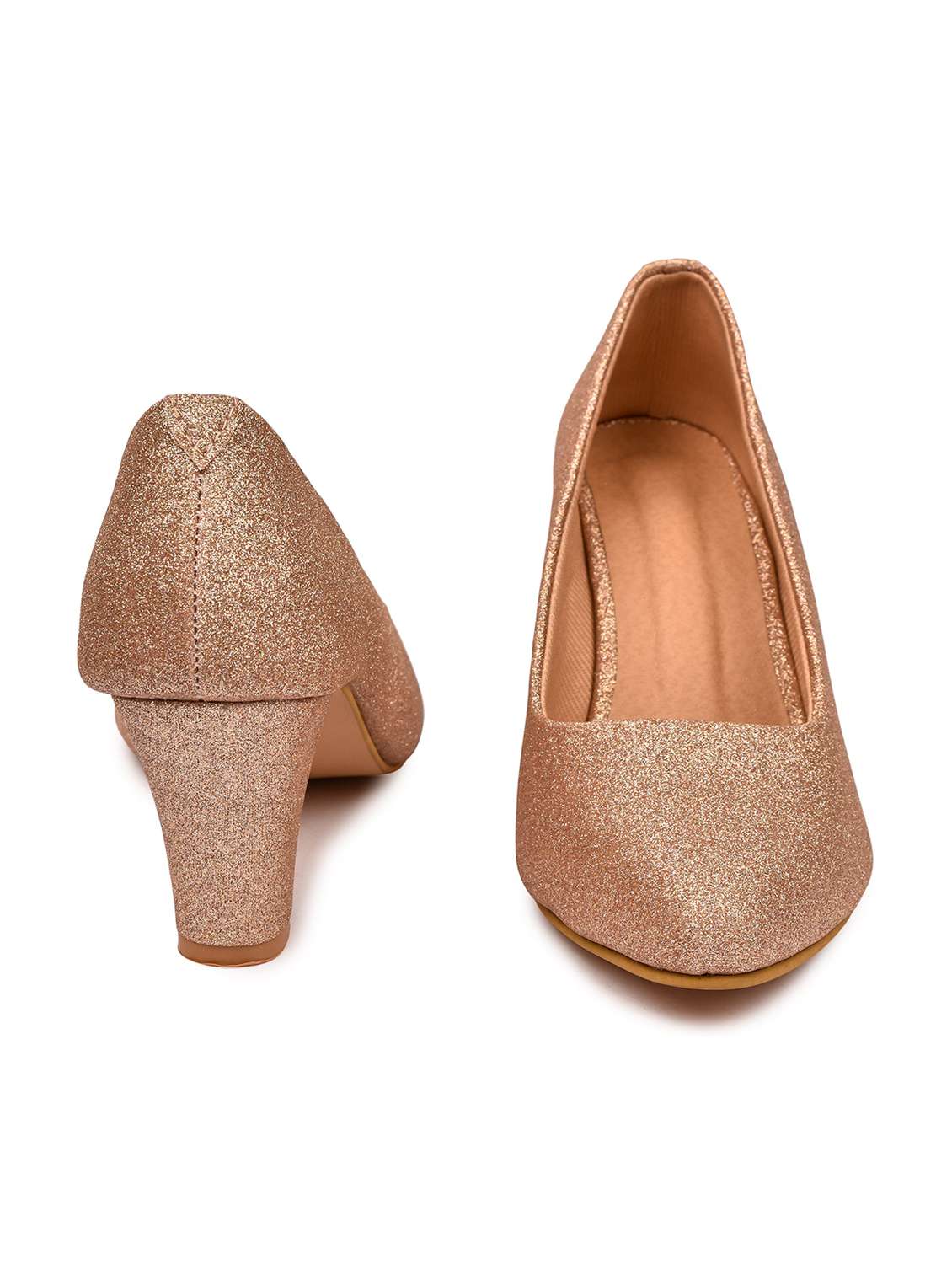 pink synthetic slip on pumps - 18374950 -  Standard Image - 2