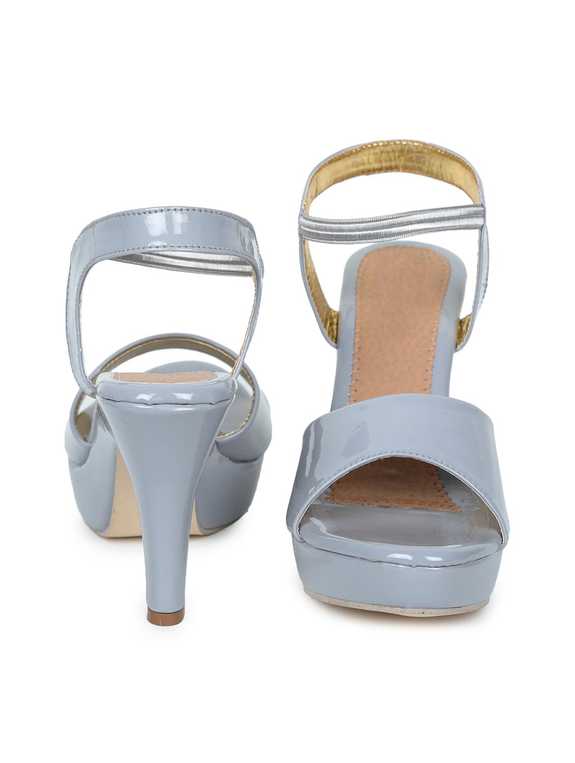 grey synthetic back strap sandals - 18375015 - Standard Image - 2