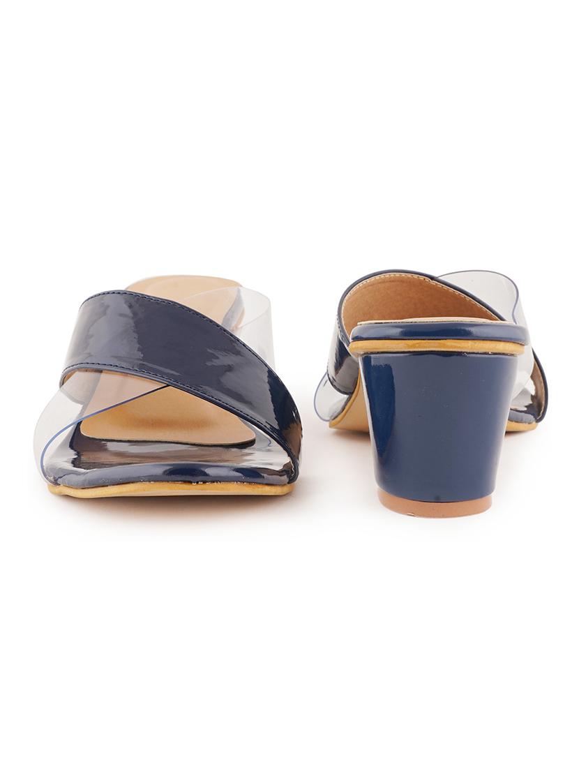 blue synthetic slip on sandals - 18375064 - Standard Image - 2