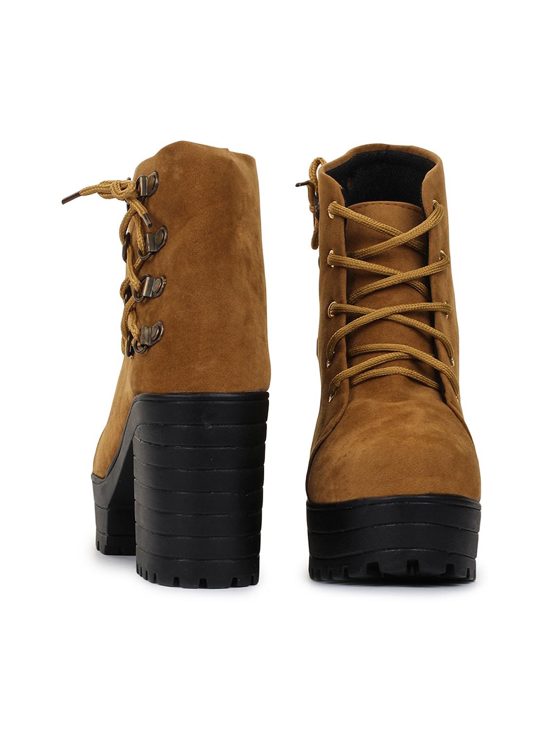 tan ankle lace up boot - 18375071 - Standard Image - 2