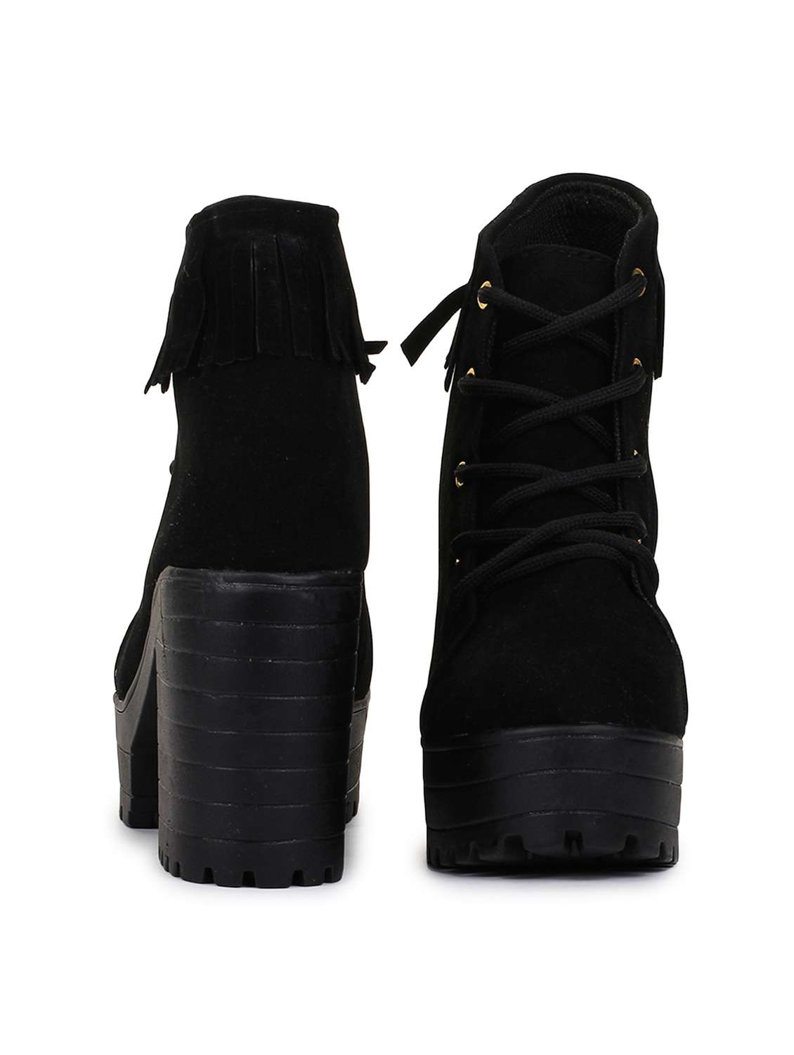 black ankle lace up  boot - 18375072 -  Standard Image - 2