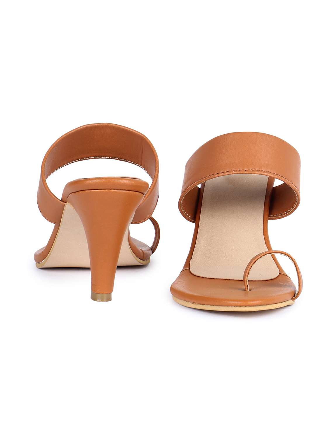 tan synthetic slip on sandals - 18375144 -  Standard Image - 2