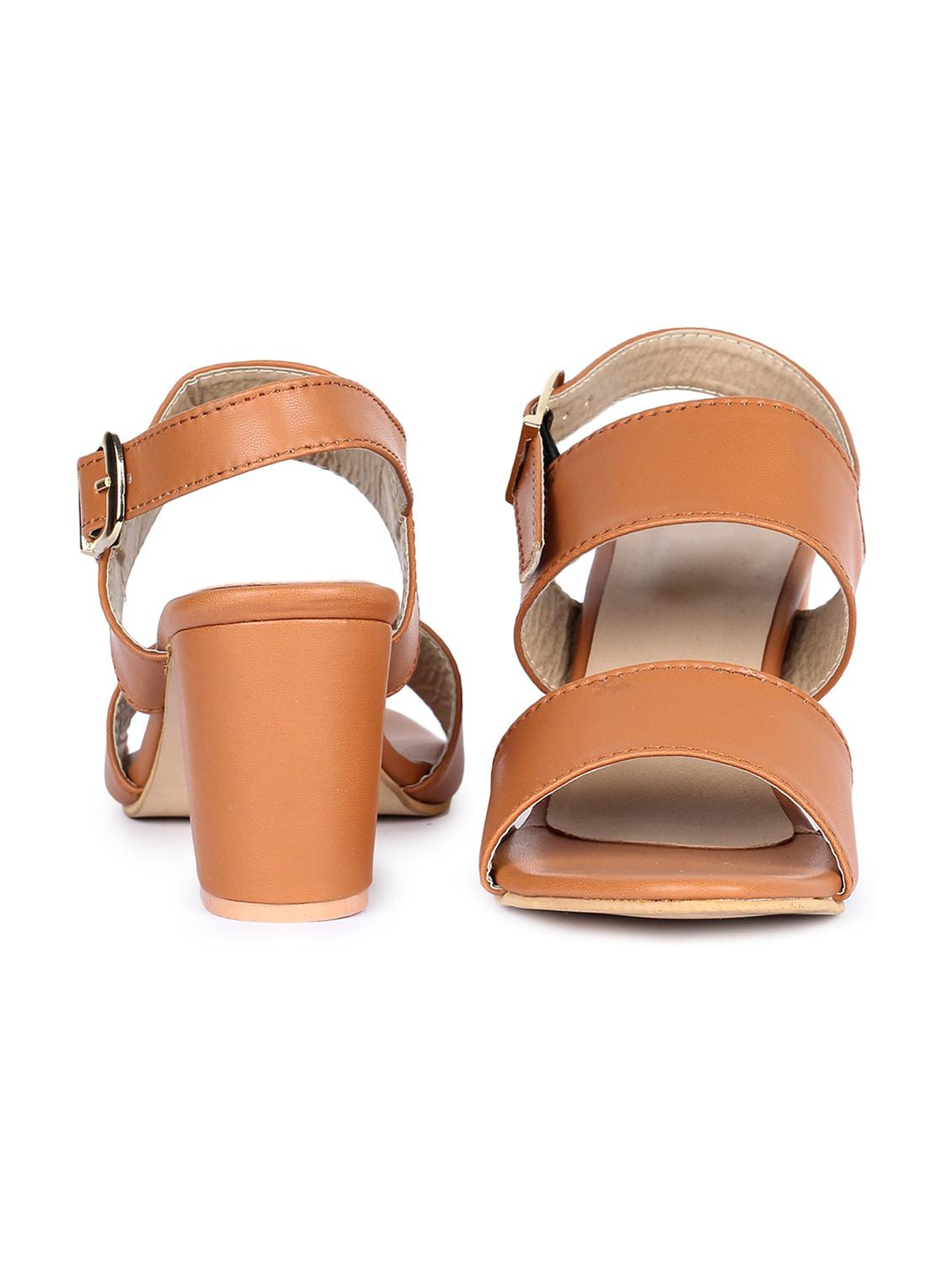 tan synthetic ankle strap sandals - 18375169 - Standard Image - 2