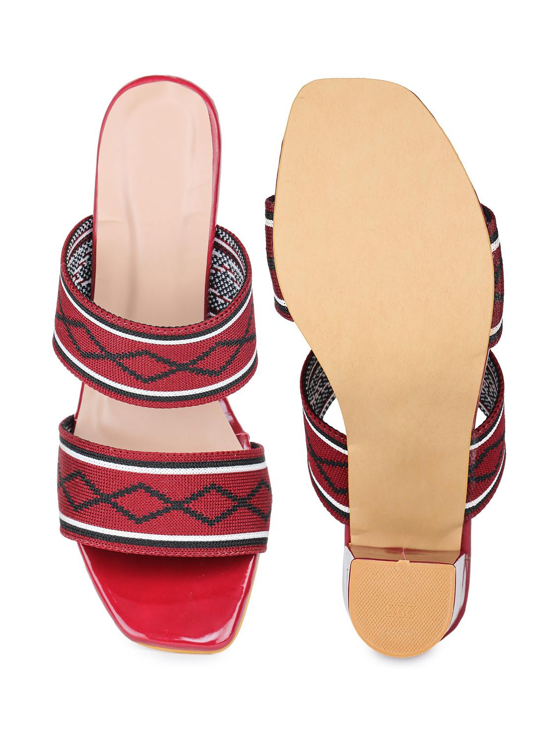 red slip on sandal - 18375209 - Standard Image - 2