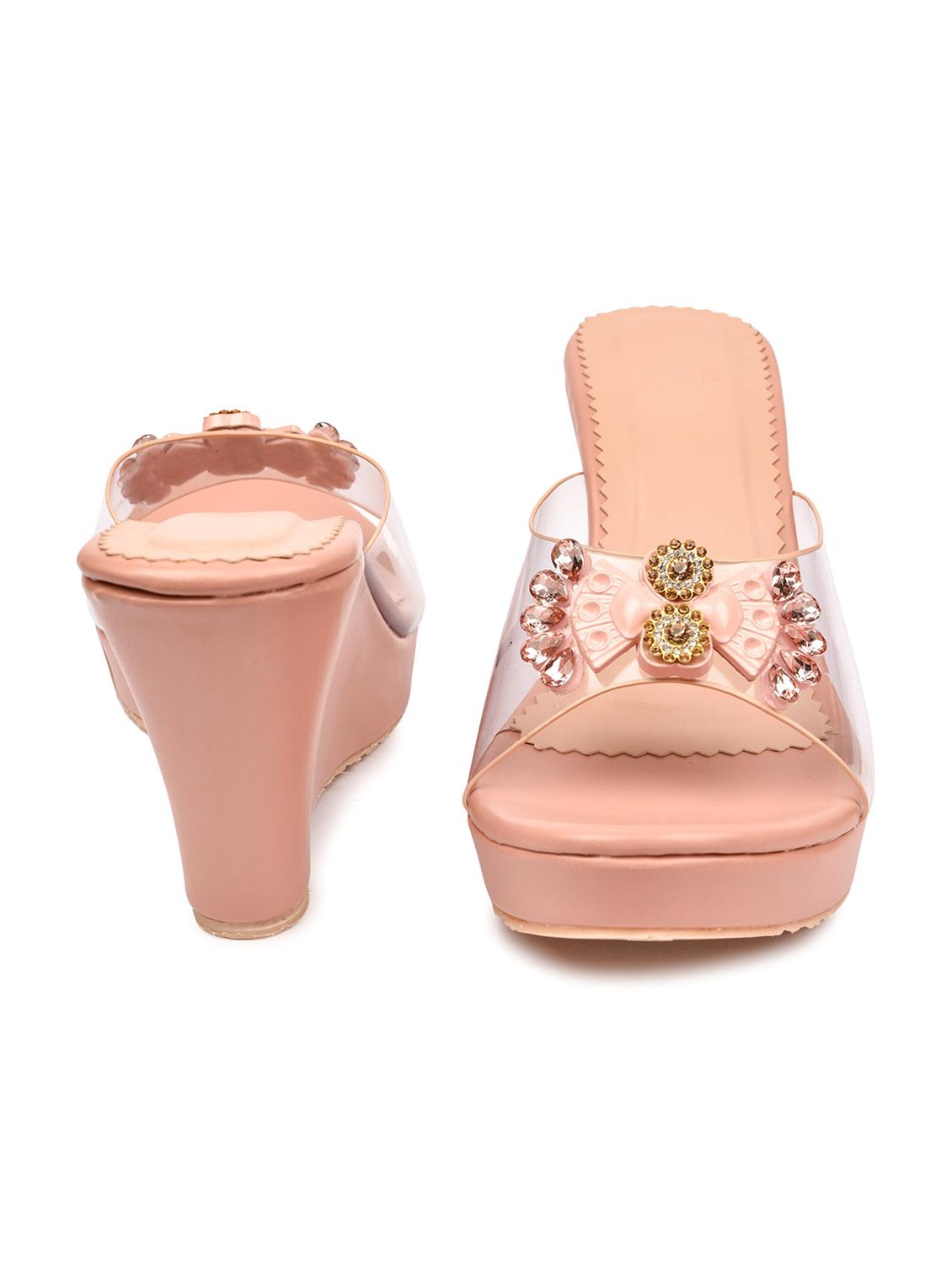 chitkara's trendy collections of wedges sandal for women & girls. - 18375251 - Standard Image - 2