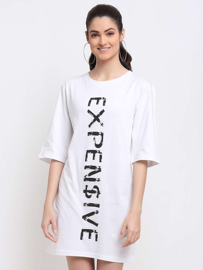 women's t-shirt typography dress