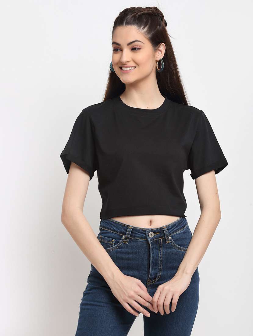 women's plain crew neck t-shirt