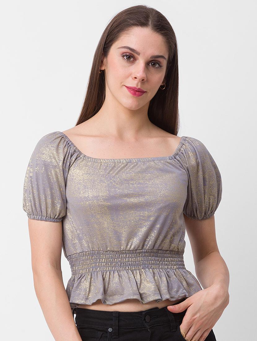 women's ruffle square neck top - 18375950 - Zoom Image - 0