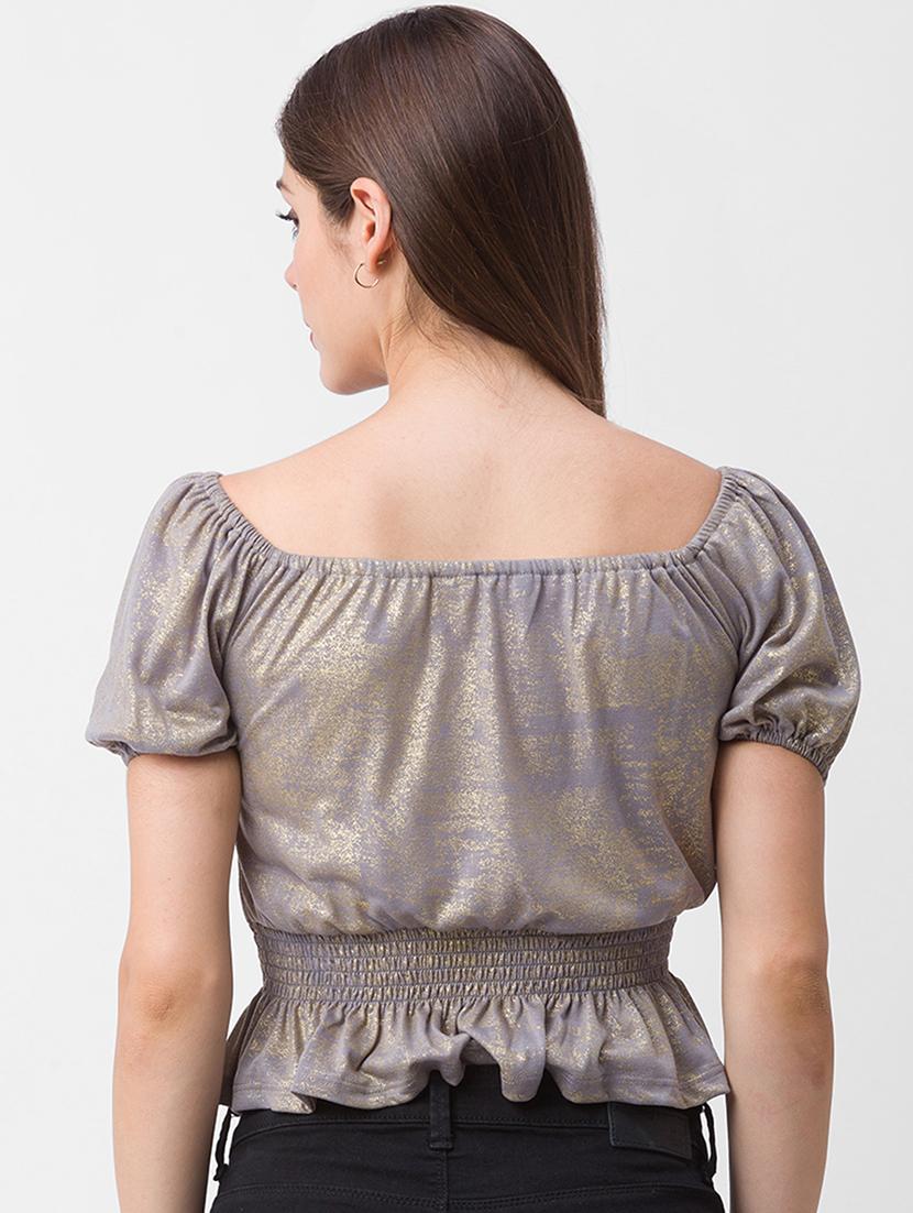 women's ruffle square neck top - 18375950 - Standard Image - 2