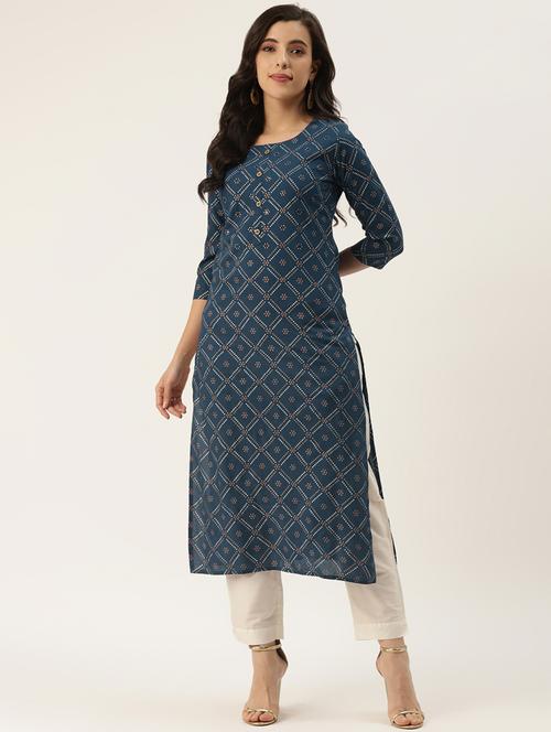 women's straight kurta - 18376991 - Standard Image - 0