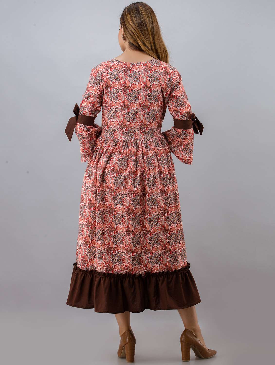 Multi Colored Cotton Flared Kurta - 18377008 -  Standard Image - 2