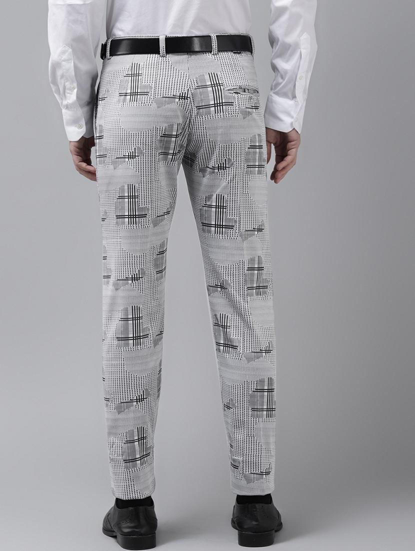 grey printed casual trouser - 18377233 - Standard Image - 2