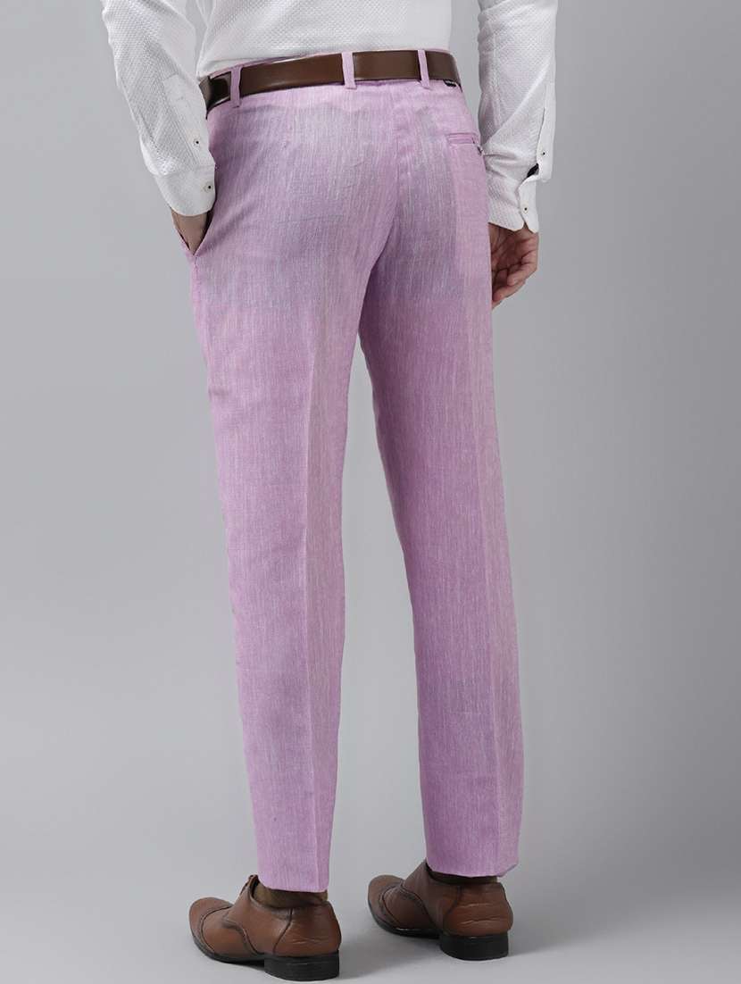 purple solid casual trouser - 18377241 -  Standard Image - 2