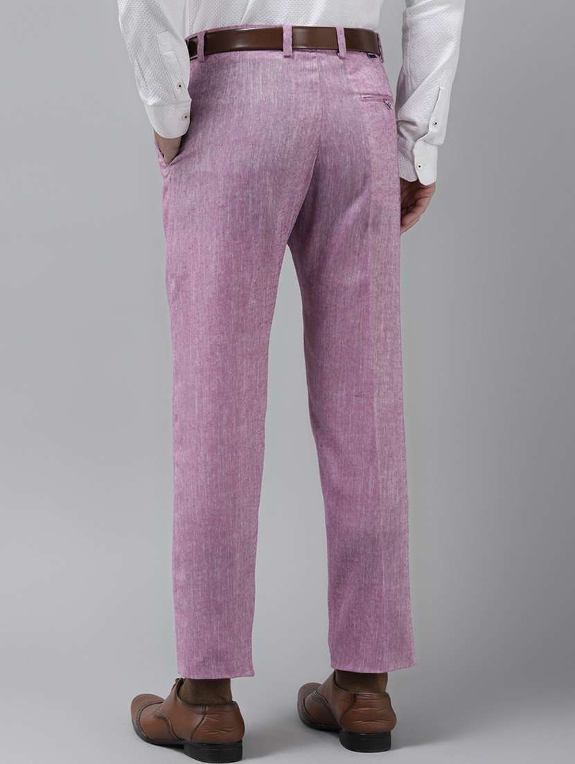 purple solid casual trouser - 18377242 -  Standard Image - 2